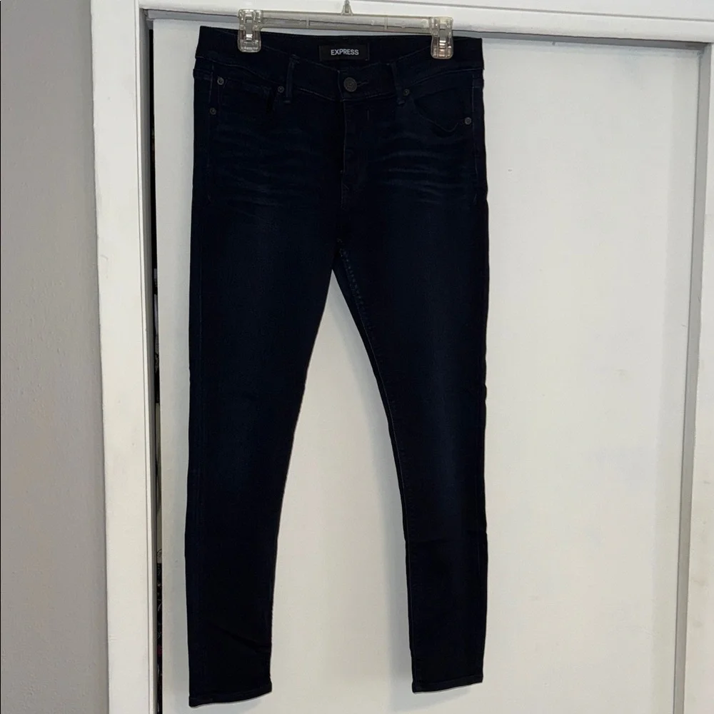 Express Women's Midnight Blue Skinny Jeans - Picture 1 of 5